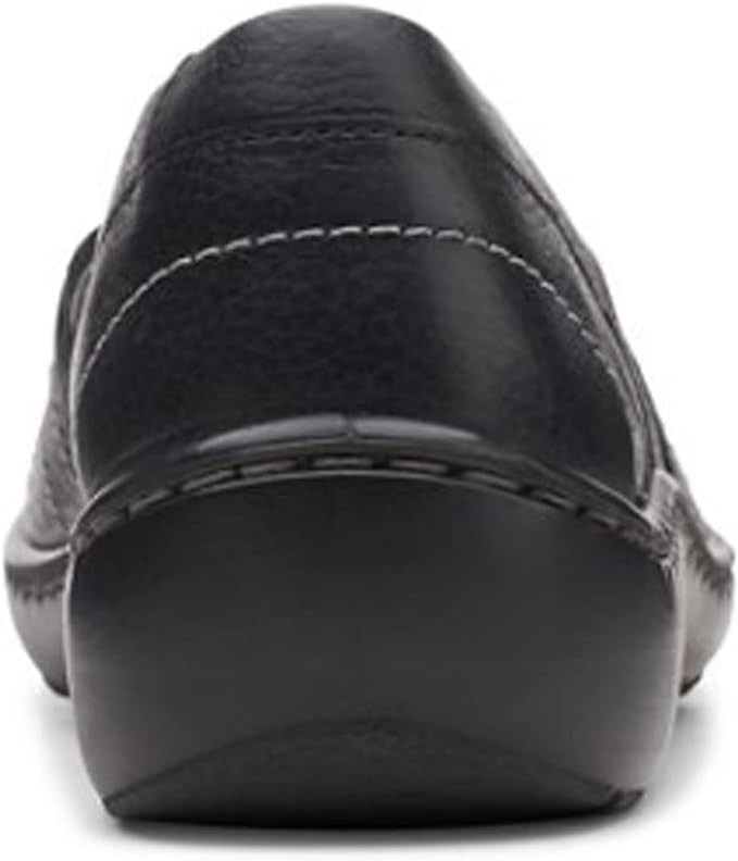 Clarks Women's Cora Meadow Loafer, Black Leather, 5