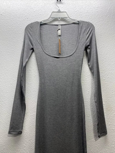 SKIMS Soft Lounge Long Sleeve Dress: Size XS: Heather Grey (29)