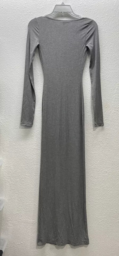 SKIMS Soft Lounge Long Sleeve Dress: Size XS: Heather Grey (29)